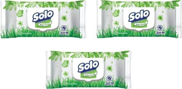 Solo Islak Havlu Bahar Tazeliği 90 Lı (3Adet) - Image 1
