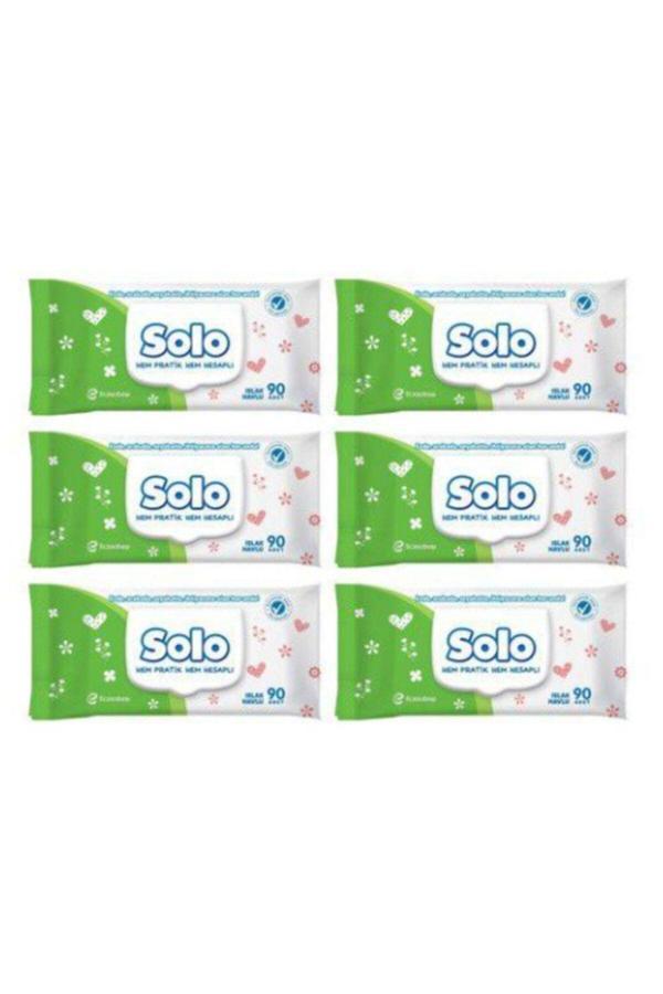 Solo Islak Havlu Kapaklı 90 Lı (6 Paket) - Image 1