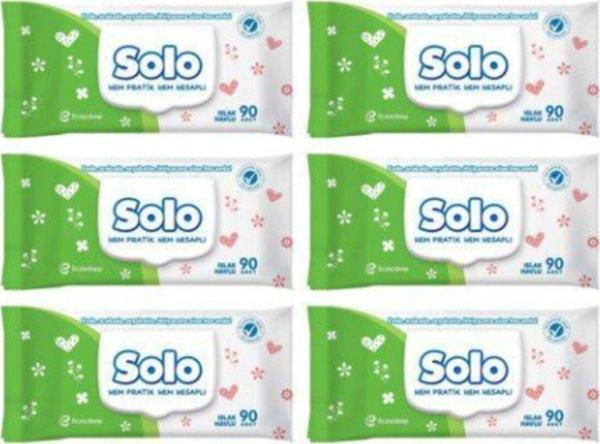 Solo Islak Havlu Kapaklı 90 Lı (6 Paket) - Image 1