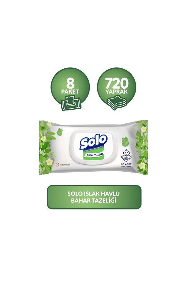 Solo Islak Havlu Kapaklı 90 Yaprak 8'Li Set 720 Yaprak - Image 1
