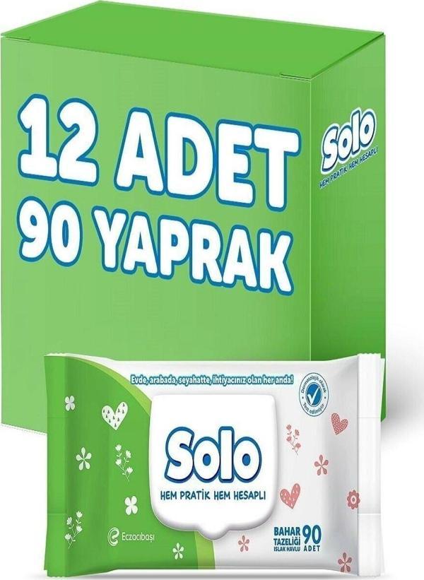 Solo Islak Havlu Kapaklı 90 Yaprak X 12'Li Set - Image 1