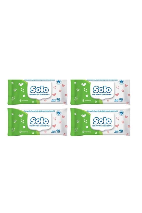 Solo Islak Havlu Kapaklı 90'Lı 4 Adet 360 Yaprak - Image 1