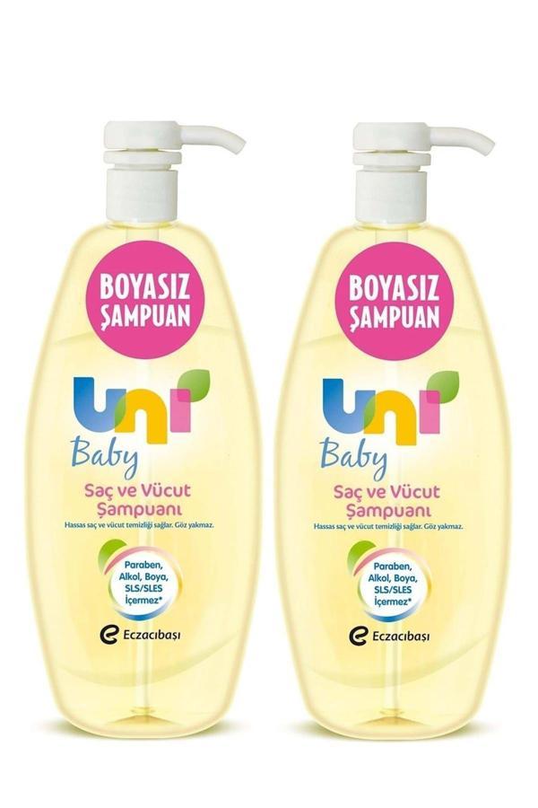 Uni Baby Şampuan 700Ml Boyasız Pompalı Bebekler İçin 2 Li Set - Image 1