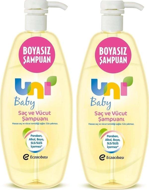 Uni Baby Şampuan 700Ml Boyasız Pompalı Bebekler İçin 2 Li Set - Image 1