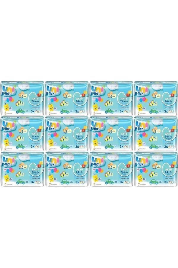 Uni Baby Islak Havlu Aktif / Oyna & Öğren 52 Yaprak (36 Lı Set) 1872 Yaprak (12Pk*3) - Image 1