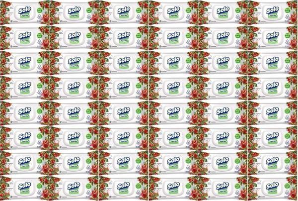 Solo Islak Havlu Mendil 50 Yaprak Elma Sirkesi & Karbonat (48 Li Set) (16Pk*3) 2400 Yaprak - Image 1