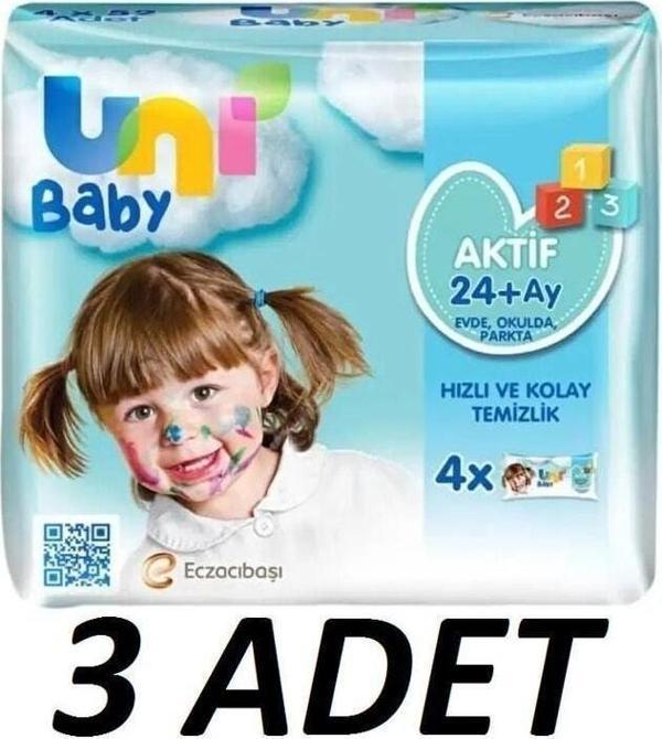 Uni Baby Islak Havlu Aktif 4X52 Adet (3 Adet) - Image 1