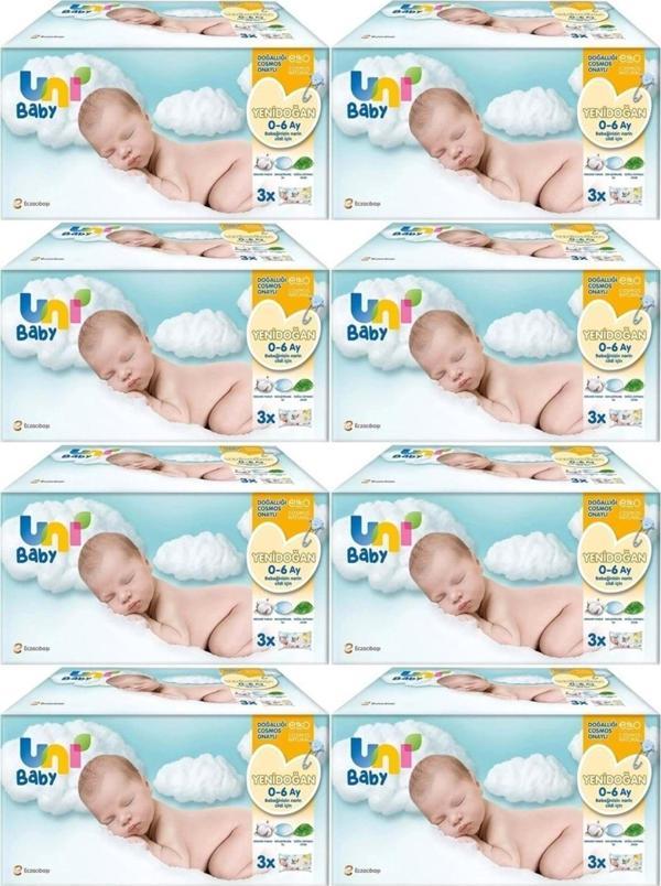 Uni Baby Islak Havlu Hassas Yeni Doğan 40 Yaprak (24 Lü Pk) 960 Yaprak (Narin Ciltler İçin) (8Pk*3) - Image 1