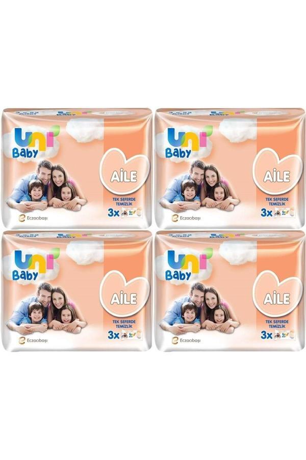 Uni Baby Islak Havlu Mendil Aile 52 Yaprak (12 Li Set) 624 Yaprak (4Pk*3) - Image 1