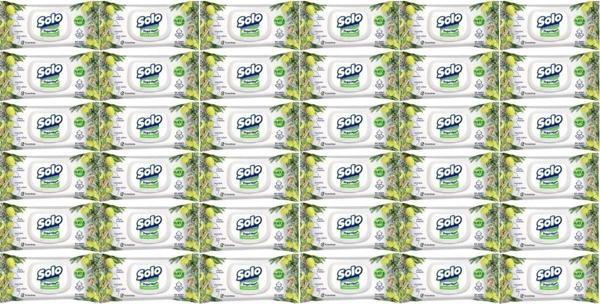 Solo Islak Havlu Mendil 50 Yaprak Limon & Biberiye (36 Lı Set) (12Pk*3) 1800 Yaprak - Image 1