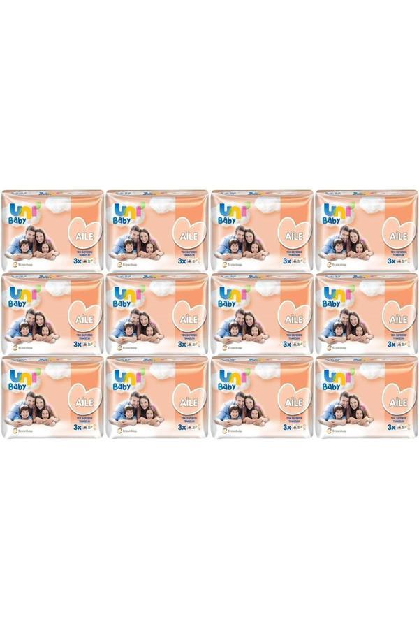Uni Baby Islak Havlu Mendil Aile 52 Yaprak (36 Lı Set) 1872 Yaprak (12Pk*3) - Image 1
