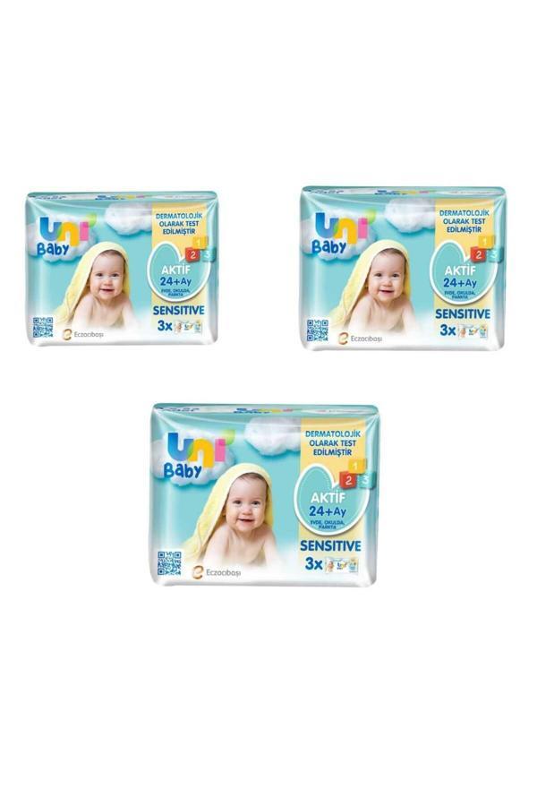Uni Baby Unibaby Islak Mendil Aktif Senstive (52*3 )*8 Paket 1248 Yaprak - Image 1