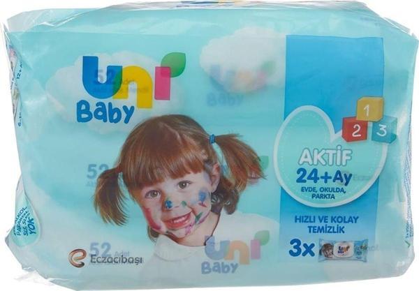 Uni Baby Islak Mendil 3X52'Li Aktif 24+Ay (2'Li) - Image 1