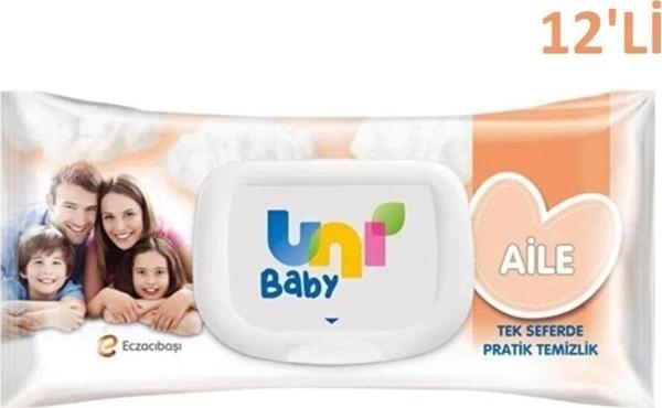 Uni Baby Islak Mendil Aile 12 Paket - Image 1