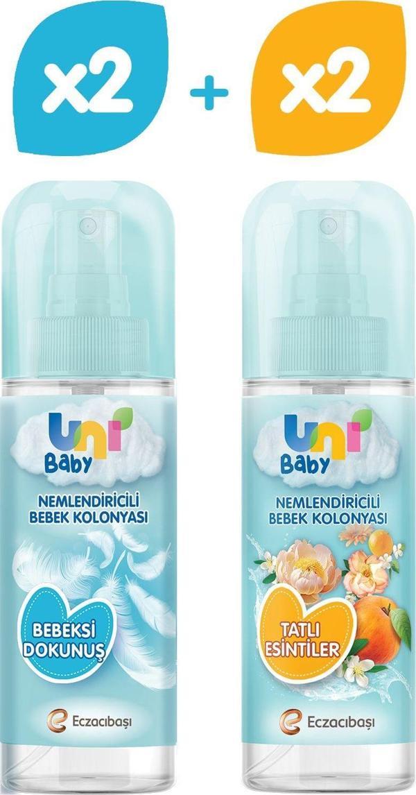 Uni Baby Kolonya Bebeksi Kokular 2'Li & Tatlı Esintiler 2'Li 600 Ml - Image 1