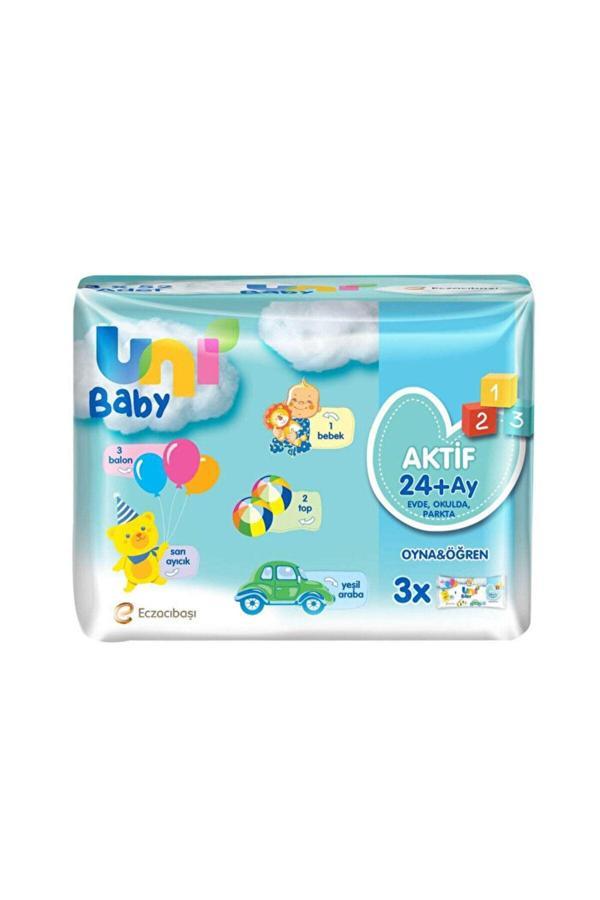Uni Baby Wipes Islak Havlu - Oyna&Öğren - 3X52'Li - Image 1