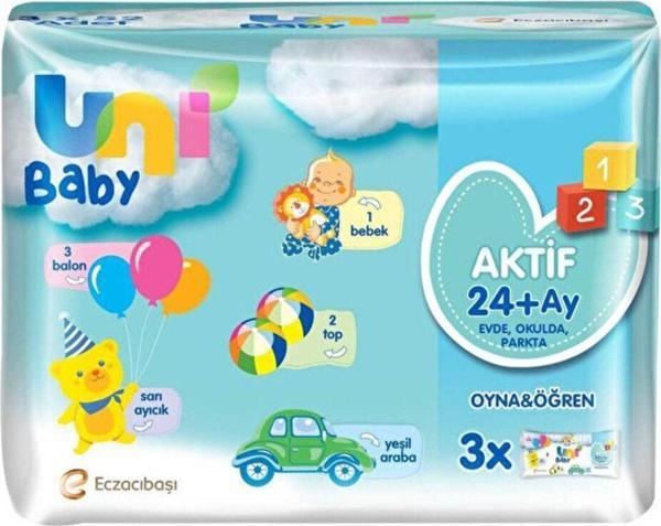 Uni Baby Wipes Islak Havlu - Oyna&Öğren - 3X52'Li - Image 1