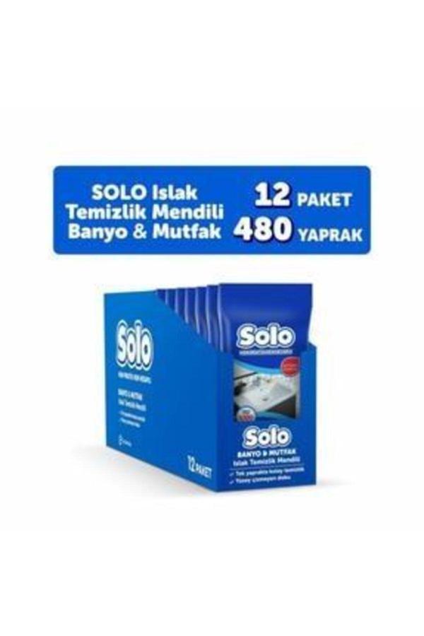 Solo Mutfak Banyo Islak Mendil 40'Lı 12 Paket - Image 1