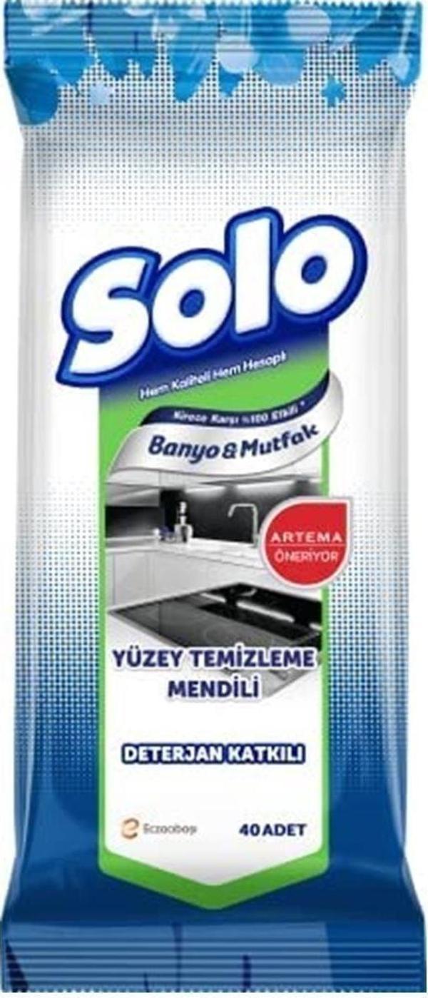 Solo Mutfak Banyo Islak Temizleme Mendili 40Li - Image 1