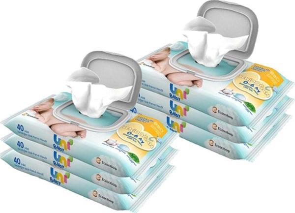 Uni Baby Yenidoğan Islak Havlu Mendil 6X40 Toplam 240 Yaprak - Image 1