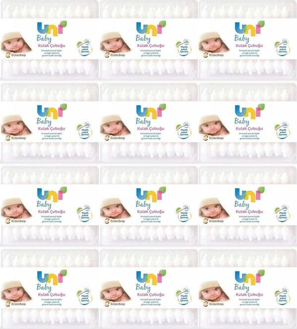 Uni Baby Kulak Temizleme Çubuğu 60 Adet Emniyetli (Bebekler İçin) (12 Li Set) - Image 1