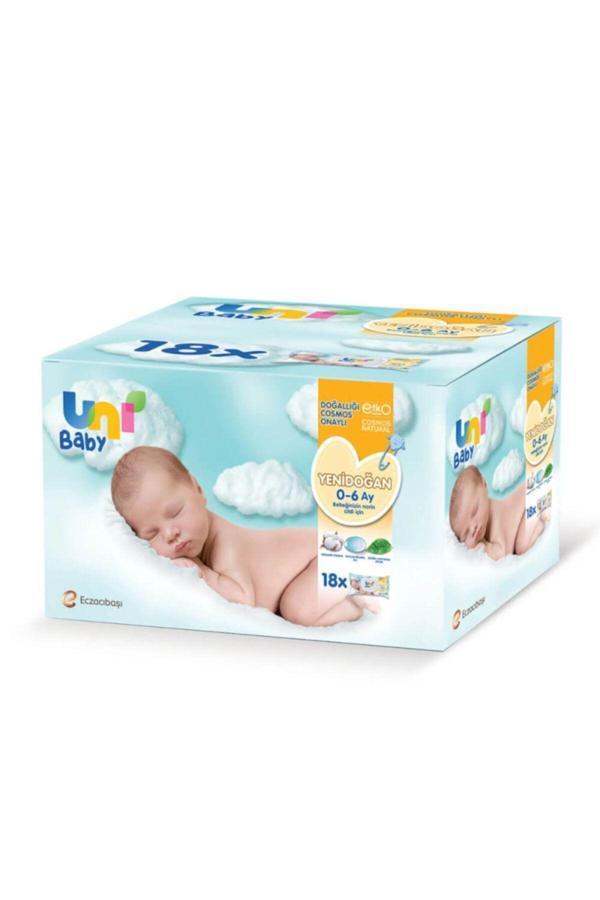 Uni Baby Yenidoğan Islak Mendil 18X40Lı 0-6 Ay - Image 1