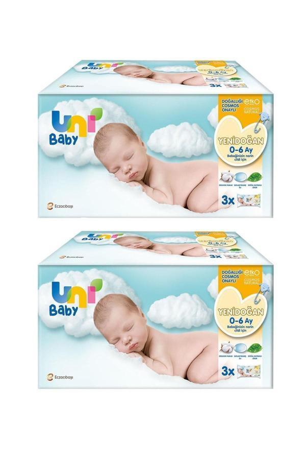 Uni Baby Yenidoğan Islak Mendil 3X40 - 2 Adet - Image 1