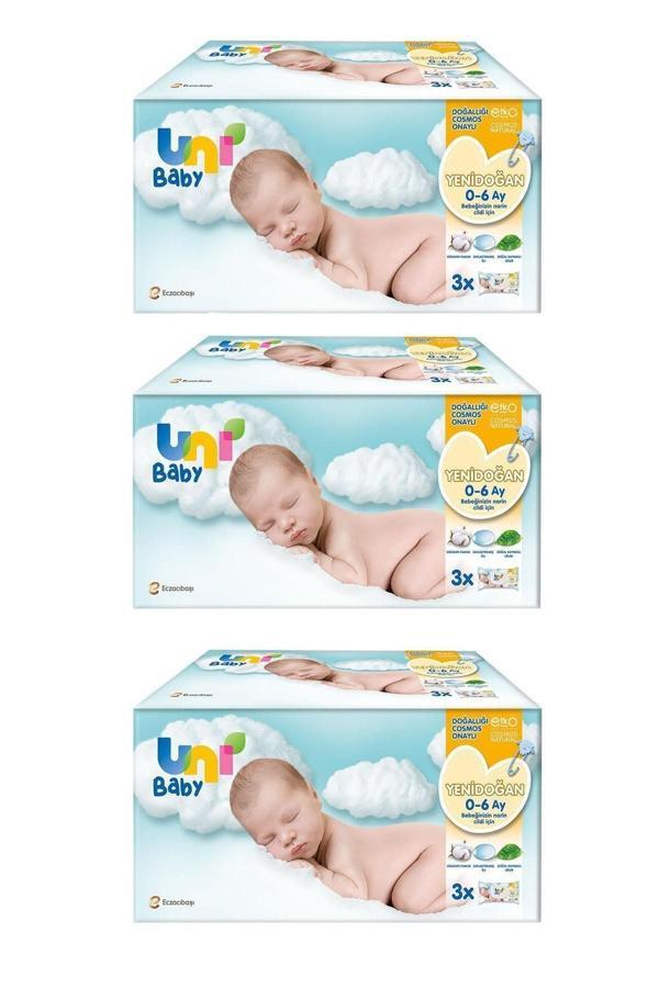 Uni Baby Yenidoğan Islak Mendil 3X40 - 3 Adet - Image 1