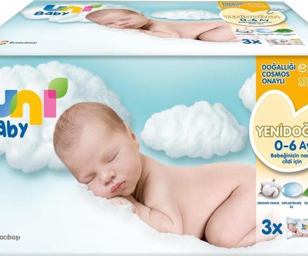 Uni Baby Yenidoğan Islak Mendil 3X40 Adet Islak Mendil - Image 1