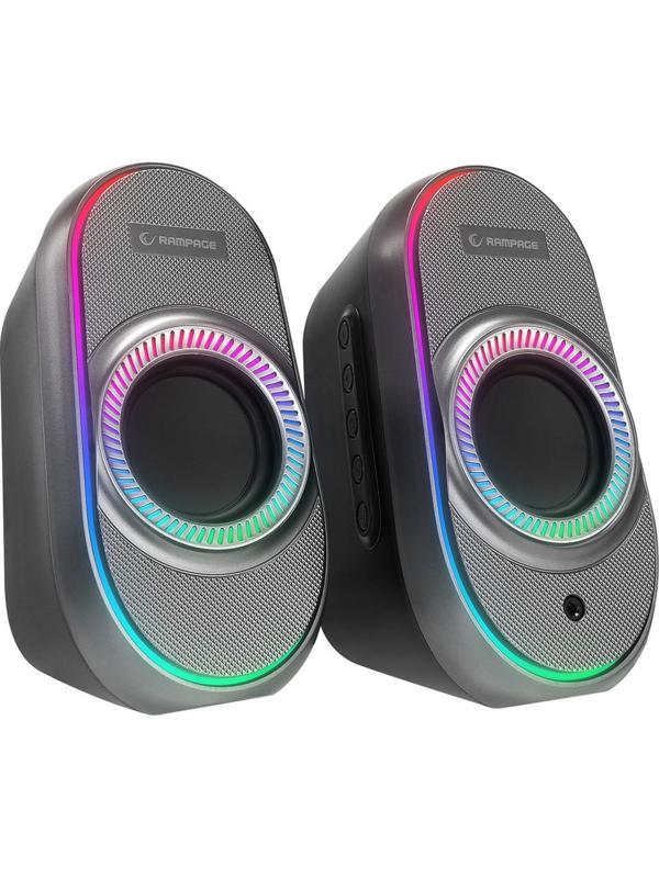 Rampage Rms-X3 2.0 6W Bluetooth Özellikli Siyah Multimedia Rgb İşıklı Gaming Usb Speaker - Image 1