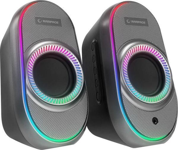 Rampage Rms-X3 2.0 6W Bluetooth Özellikli Siyah Multimedia Rgb İşıklı Gaming Usb Speaker - Image 1