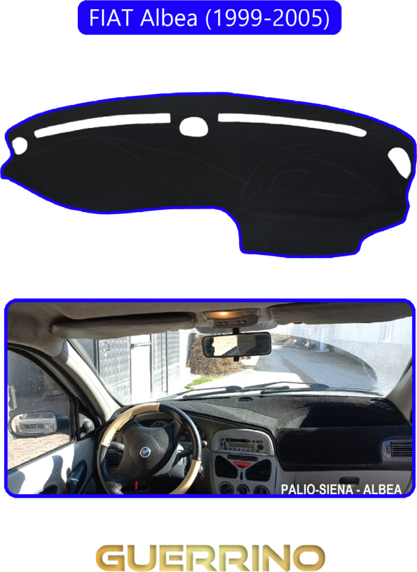 Ett Fıat Albea 1999-2005 Modellerine Uygun Eskitorpido Koruma Halısı Mavi Kenar  - Image 1