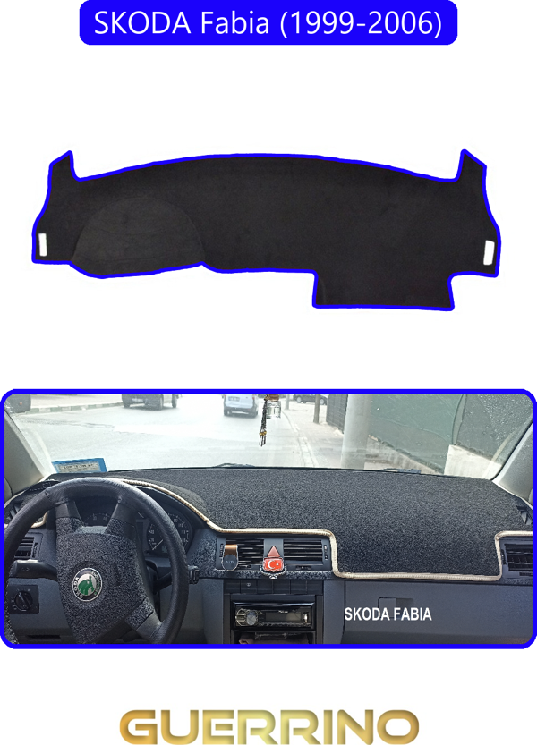 Ett Skoda Fabia (1999-2006)Torpido Koruma Halısı Mavi Kenar  - Image 1