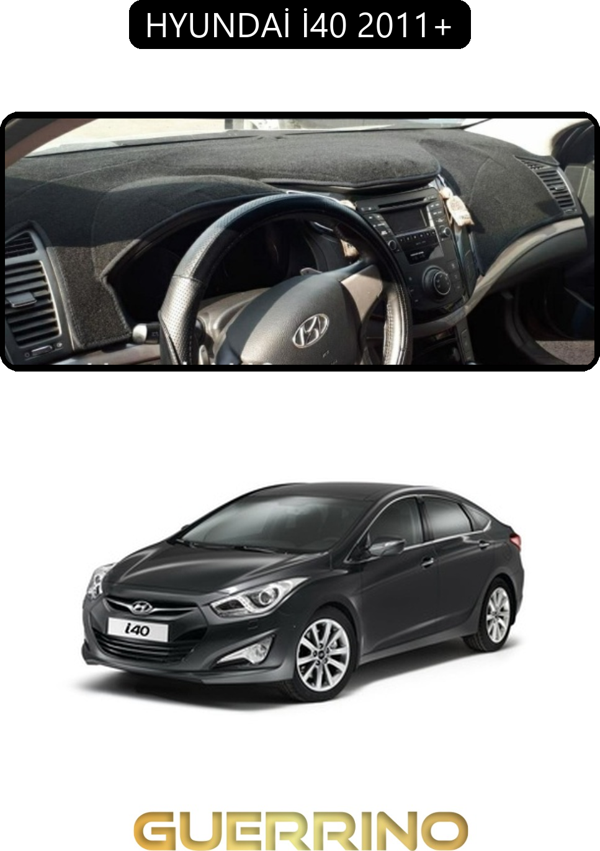 Ett Hyundai İ40 2011+ (İ30 )Torpido Koruma Halısı Siyah Kenar  - Image 1