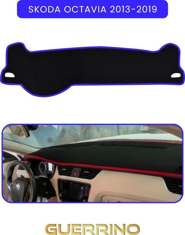 Ett Skoda Octavia (2013-2019)Torpido Koruma Halısı Mavi Kenar  - Image 1