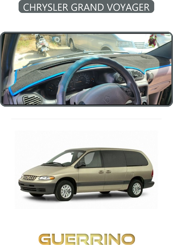 Ett Chrysler Grand Voyager 2002-2006Torpido Koruma Halısı Gri Kenar  - Image 1