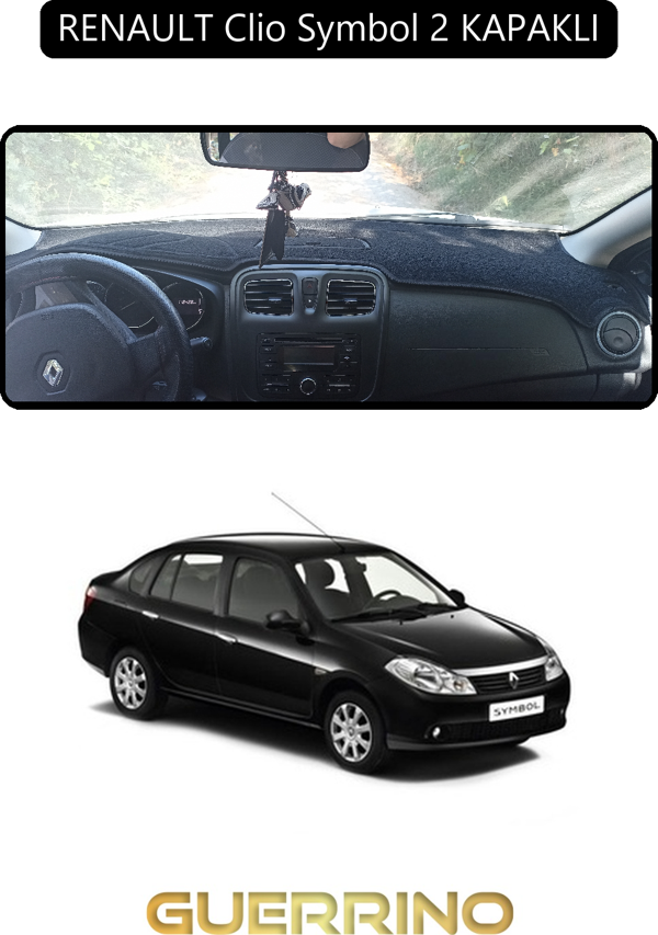 Ett Renault Clio Symbol 2 Kapaklıtorpido Koruma Halısı Siyah Kenar  - Image 1