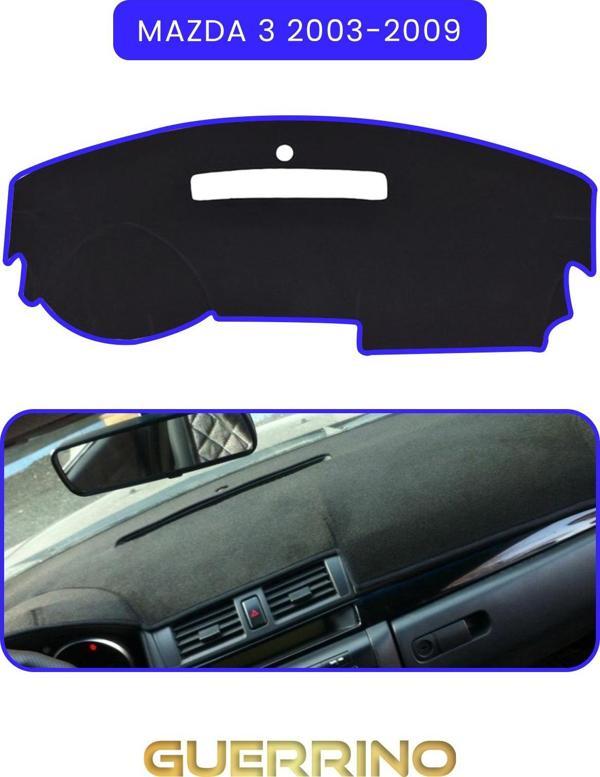Ett Mazda 3 2003-2009Torpido Koruma Halısı Mavi Kenar  - Image 1