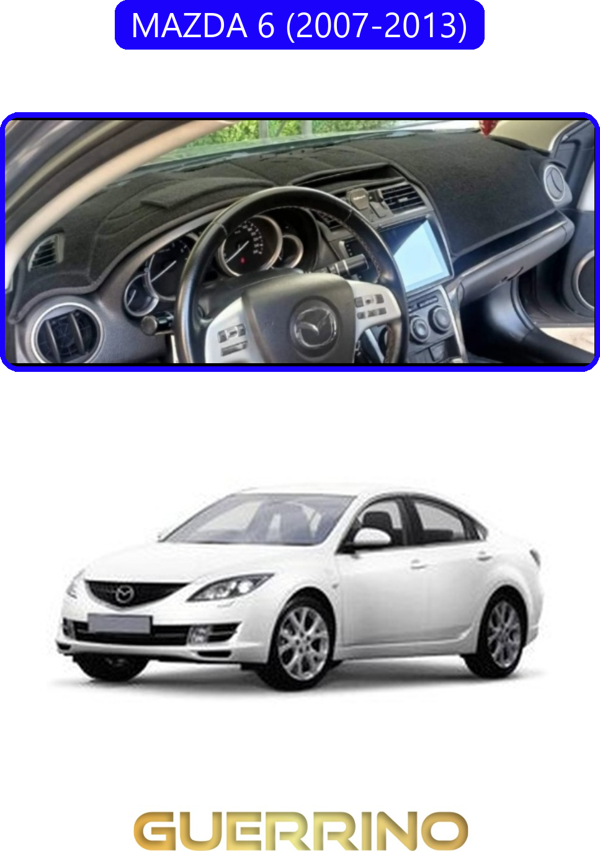 Ett Mazda 6 2007-2013Torpido Koruma Halısı Mavi Kenar  - Image 1