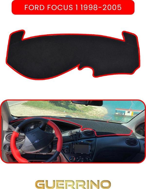Ett Ford Focus 1 (1998-2005)Torpido Koruma Halısı Kırmızı Kenar  - Image 1
