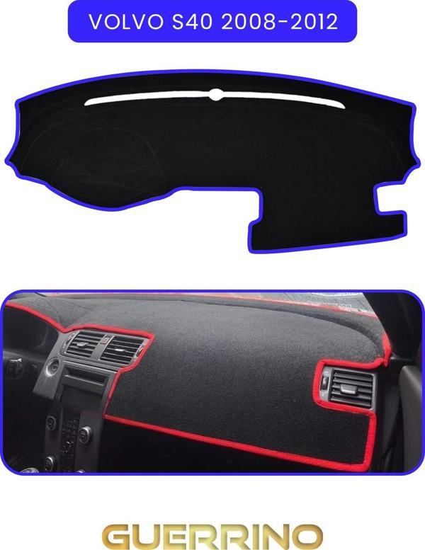 Ett Volvo S40 (2008-2012)Torpido Koruma Halısı Mavi Kenar  - Image 1