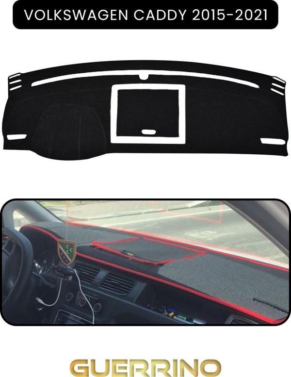 Ett Volkswagen Caddy (2015-2021)Torpido Koruma Halısı Siyah Kenar  - Image 1