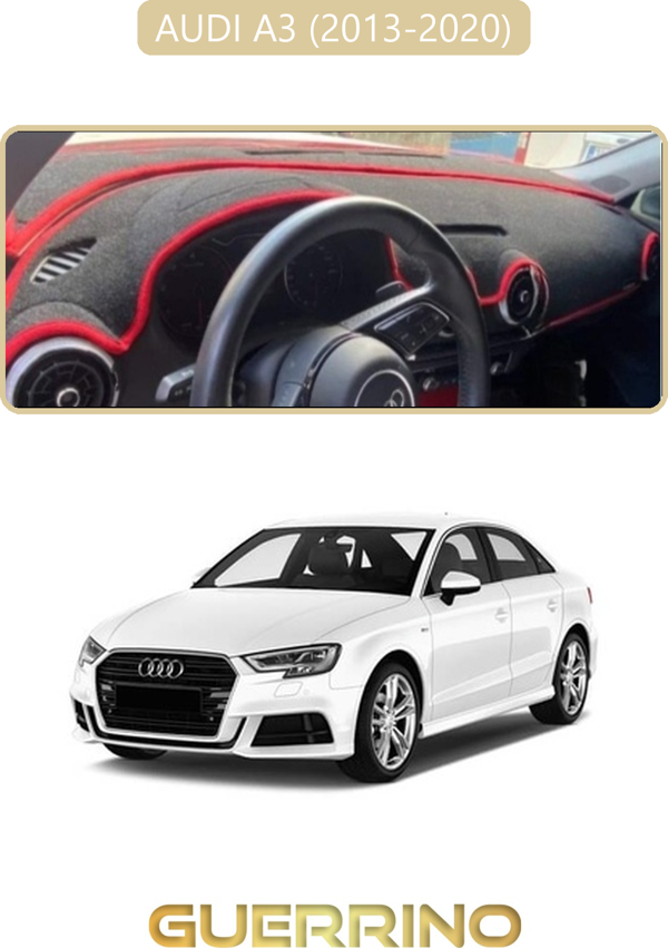Ett Audi A3 (2013-2020)Torpido Koruma Halısı Bej Kenar  - Image 1