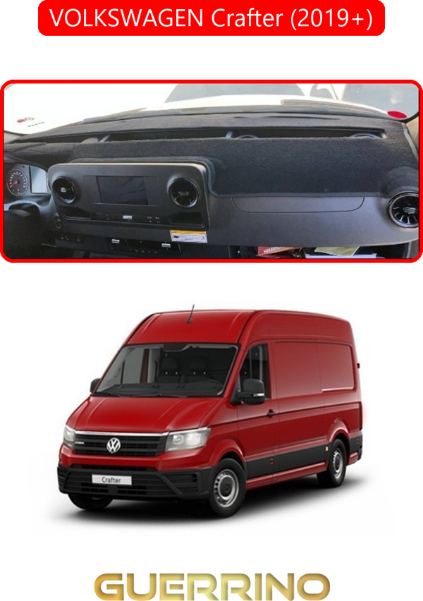 Ett Volkswagen Crafter (2019+)Torpido Koruma Halısı Kırmızı Kenar  - Image 1
