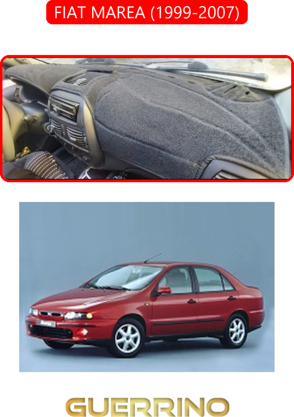 Ett Fıat Marea 1999-2007Torpido Koruma Halısı Kırmızı Kenar  - Image 1