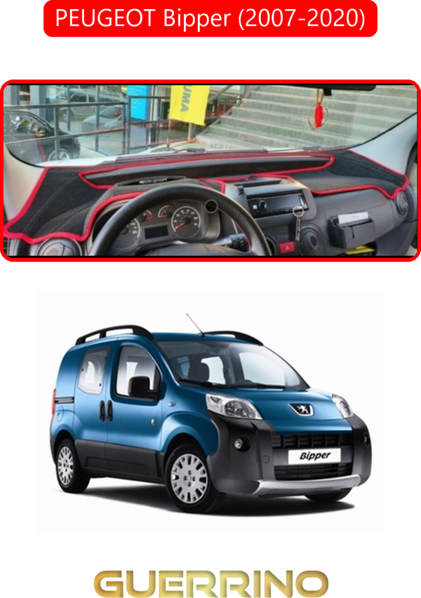 Ett Peugeot Bipper (2007-2020)Torpido Koruma Halısı Kırmızı Kenar  - Image 1
