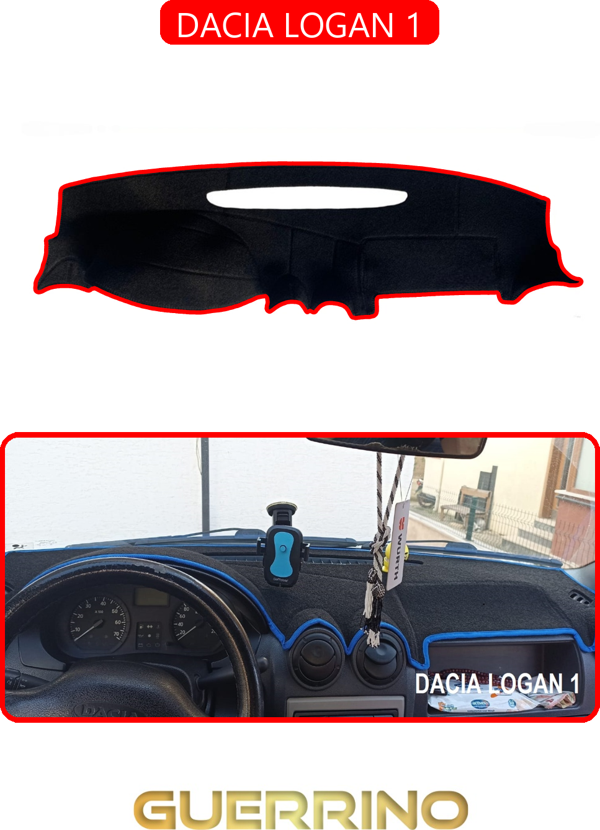 Ett Dacıa Logan 1Torpido Koruma Halısı Kırmızı Kenar  - Image 1