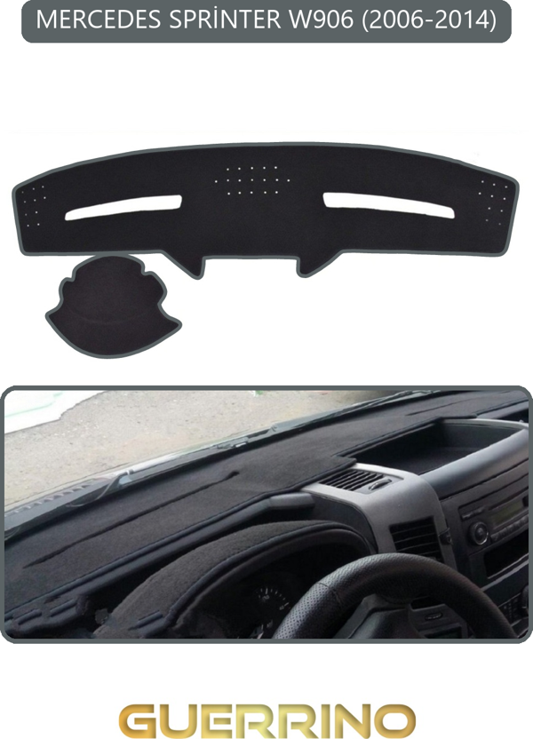 Ett Mercedes Sprinter W906 2006-2014Torpido Koruma Halısı Gri Kenar  - Image 1