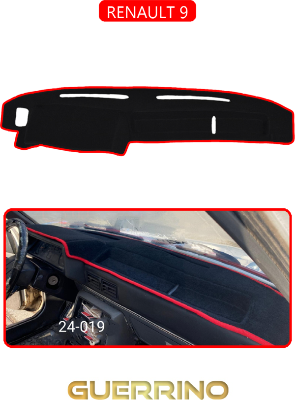 Ett Renault 9 Torpido Koruma Halısı Kırmızı Kenar  - Image 1