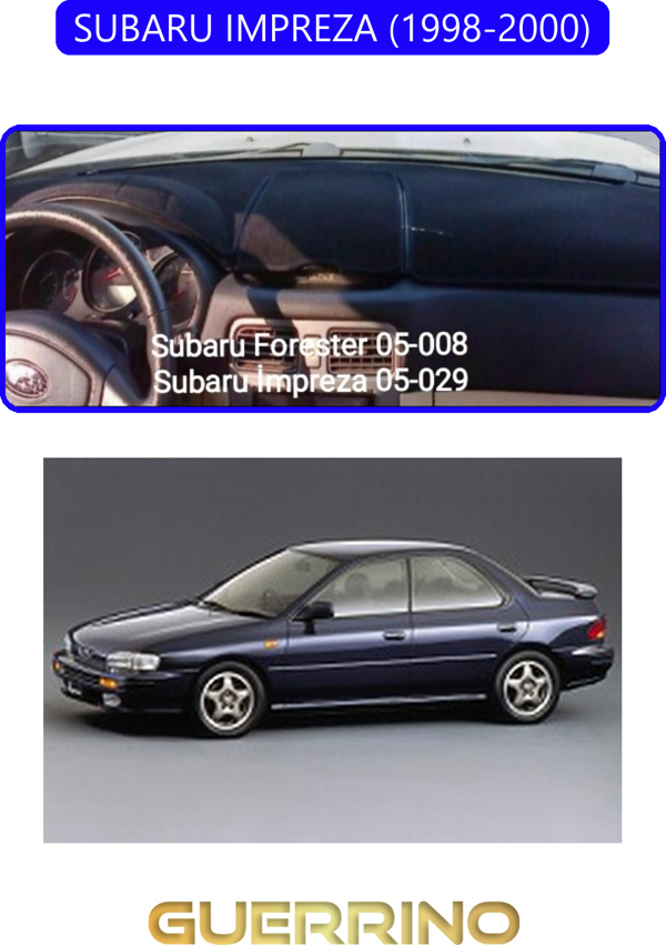 Ett Subaru Imprezza (1998-2000)Torpido Koruma Halısı Mavi Kenar  - Image 1
